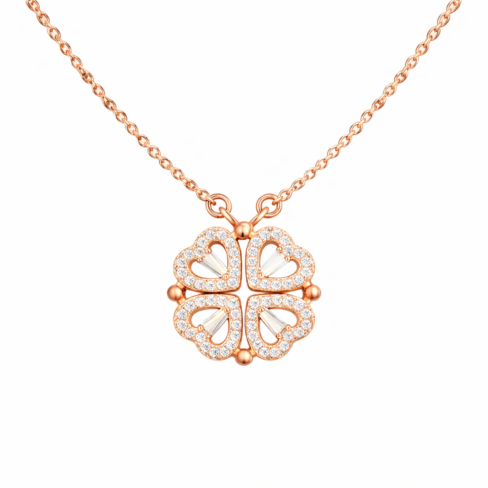 Leaf Clover Crystals Necklace