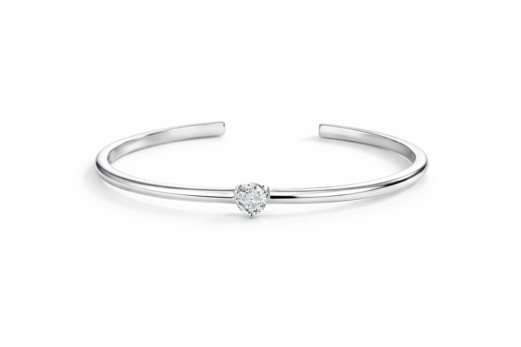 La Bél Round Crystal Cuff Bracelet