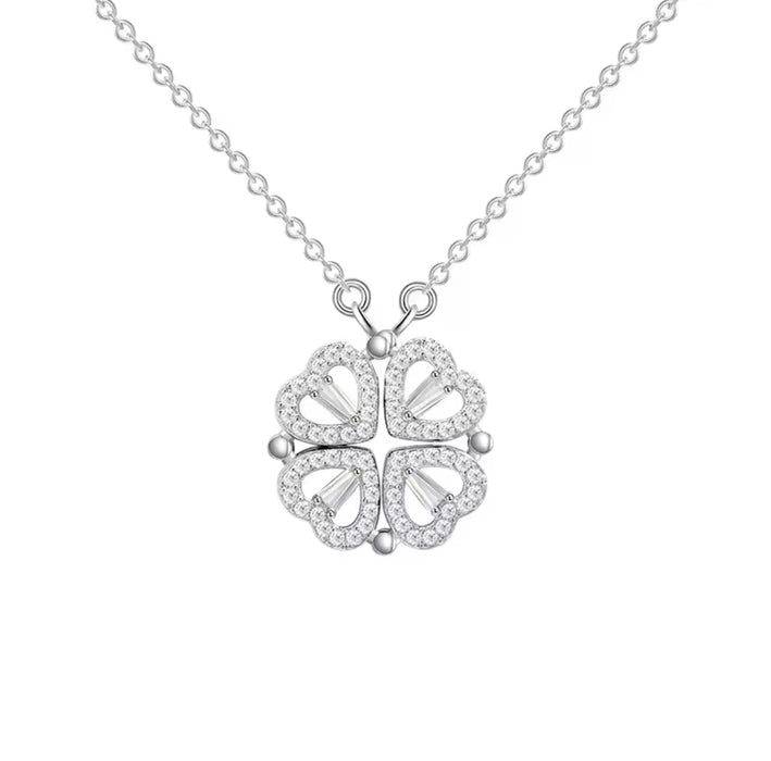 Leaf Clover Crystals Necklace