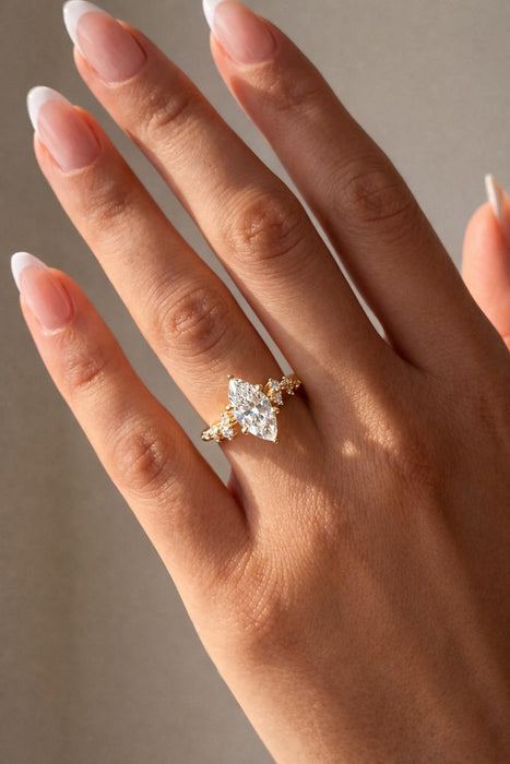 Lace Marquise Crystal Ring